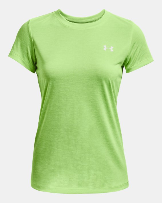 Women's UA Tech™ Twist T-Shirt, Green, pdpMainDesktop image number 4